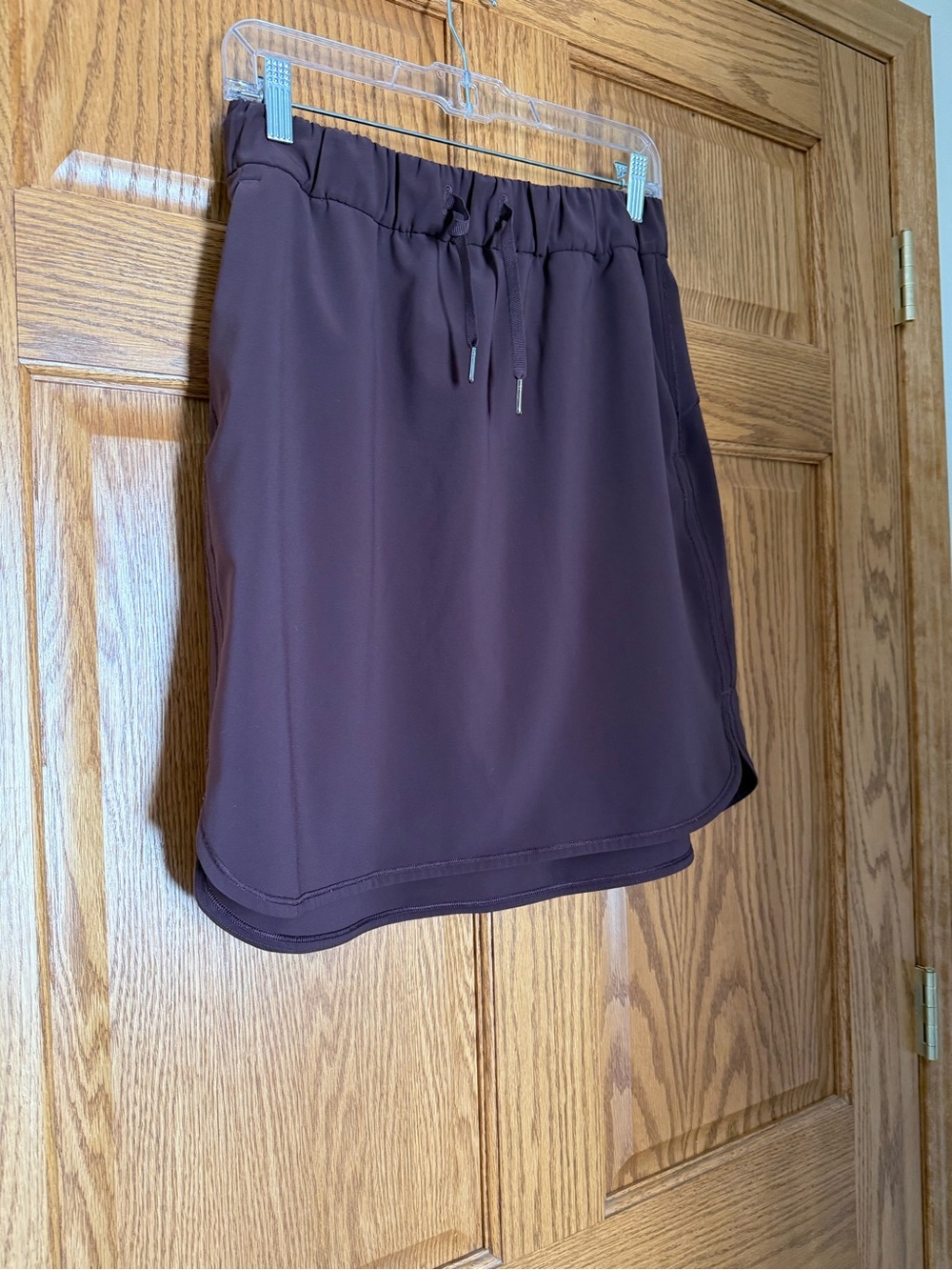 lululemon athletica Drawstring Active Mini Skirt in Deep Plum